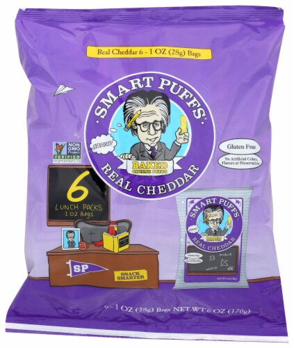 Smart Puffs Baked Cheddar Cheese Puffs Perspective: front