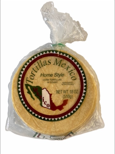 Tortillas Mexico Home Style White & Yellow Corn Tortillas Perspective: front
