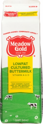 Meadow Gold Cultured 1% Lowfat Buttermilk Perspective: front