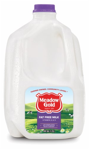 Meadow Gold Fat Free Milk Perspective: front