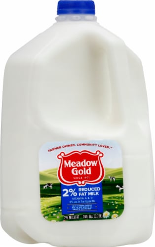 Meadow Gold 2% Reduced Fat Milk Perspective: front