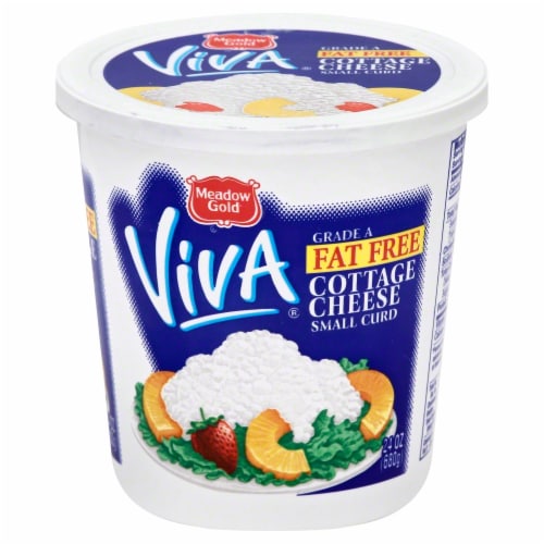 Meadow Gold Viva Fat Free Cottage Cheese Perspective: front