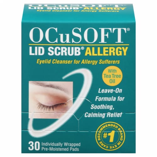 OCuSOFT® Lid Scrub Allergy Eyelid Cleanser Pads Perspective: front