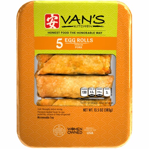 Van's Pork Egg Rolls Perspective: front
