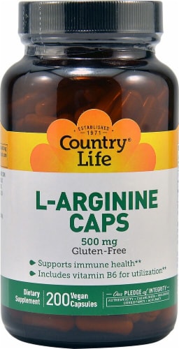 Country Life L-Arginine Capsules Perspective: front