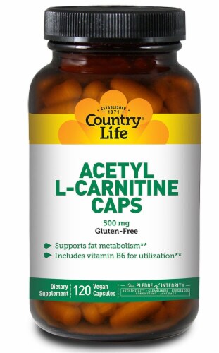 Country Life Acetyl L-Carnitine Capsules Perspective: front