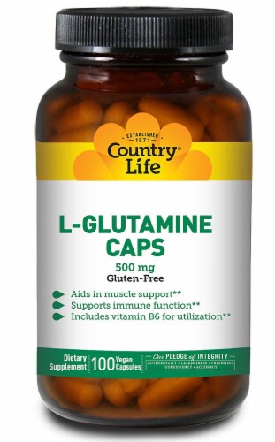 Country Life L-Glutamine Capsules Perspective: front