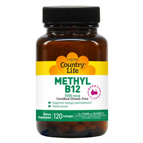 Country Life Methyl B12 Berry Flavor Lozenges Perspective: front