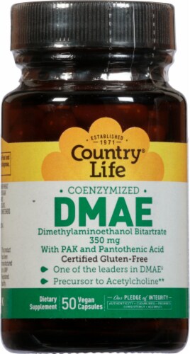 Country Life DMAE 350 mg Vegetarian Capsules Perspective: front