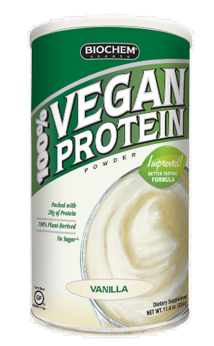 BioChem Vanilla Vegan Protein Perspective: front