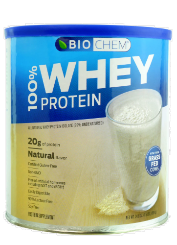 BioChem Natural Flavor 100% Whey Protein Perspective: front