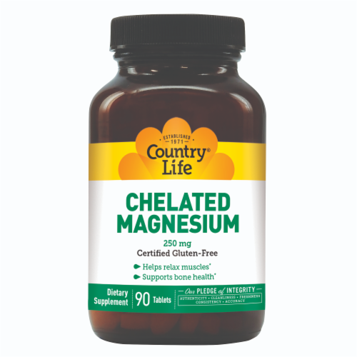 Country Life Chelated Magnesium 250mg Perspective: front