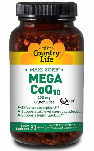 Country Life  CoQ-10 Mega Q-Gel® Perspective: front