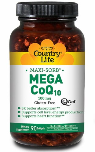 Country Life  CoQ-10 Mega Q-Gel® Perspective: front