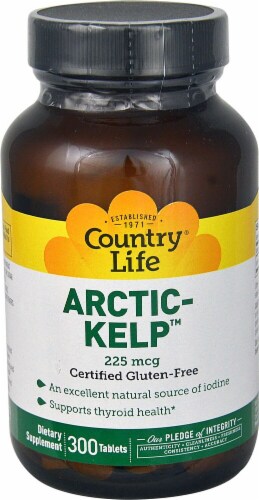 Country Life Arctic Kelp Tablets 225 mcg Perspective: front