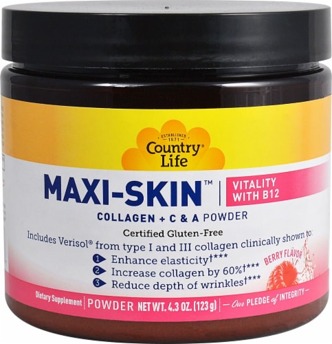 Country Life  MAXI-SKIN™ Vitality with B12   Berry Perspective: front