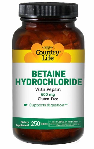 Country Life  Betaine Hydrochloride Perspective: front