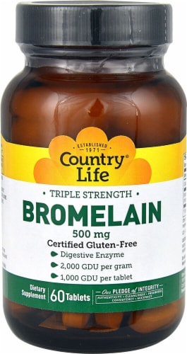 Country Life  Triple Strength Bromelain Perspective: front