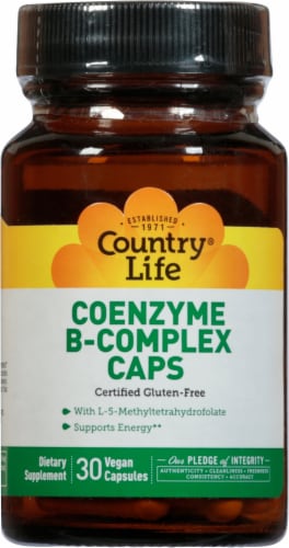 Country Life Coenzyme B-Complex Vegetarian Capsules Perspective: front