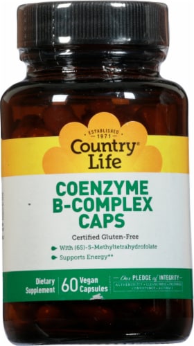 Country Life Coenzyme B-Complex Vegetarian Capsules Perspective: front