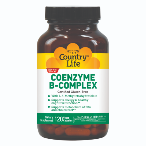 Country Life Coenzyme B-Complex Vegetarian Capsules Perspective: front