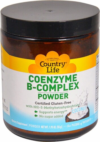Country Life Coenzyme B-Complex Coconut Flavor Powder Perspective: front