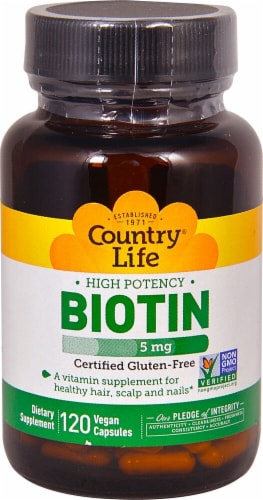 Country Life  High Potency Biotin Perspective: front