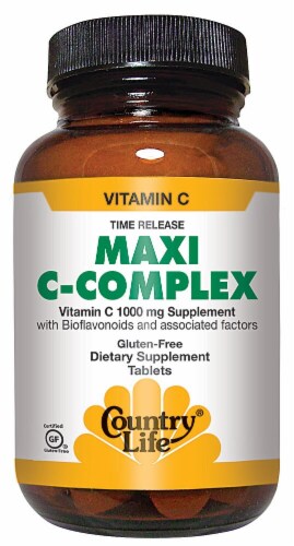 Country Life Maxi C-Complex Time Release Tablets 180 Count Perspective: front