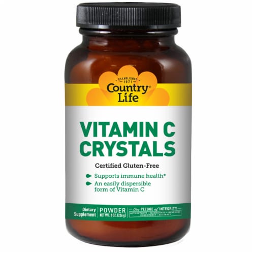 Country Life Vitamin C Crystals Powder Perspective: front