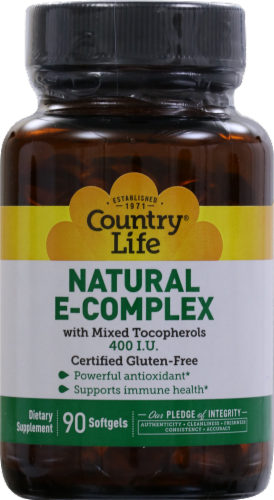 Country Life Natural E Complex Softgels Perspective: front