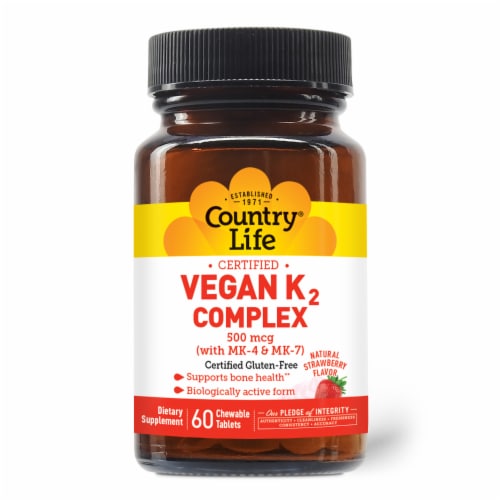 Country Life® Vegan K-2 Complex 500mg Perspective: front