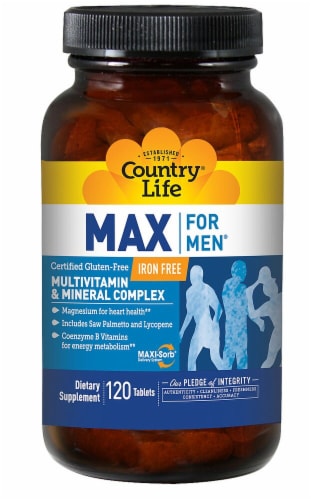 Country Life  Max For Men® Multivitamin and Mineral Perspective: front