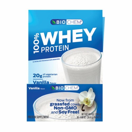 BioChem Vanilla Whey Protein Perspective: front