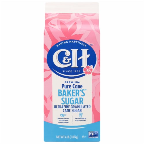 C&H Pure Cane Ultrafine Granulated Baker's Sugar Perspective: front
