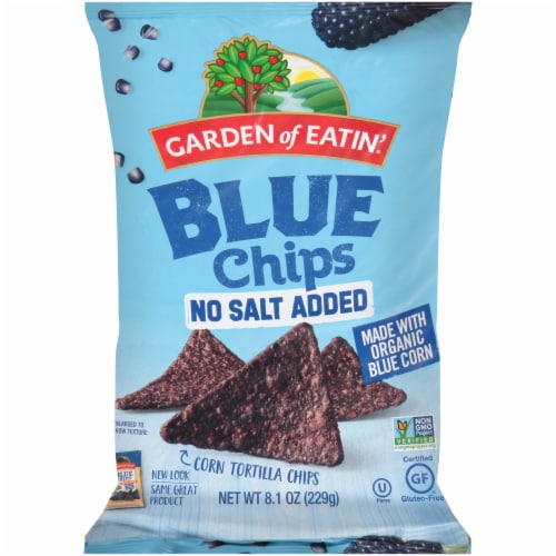 Garden of Eatin'® No Salt Added Blue Corn Tortilla Chips Perspective: front