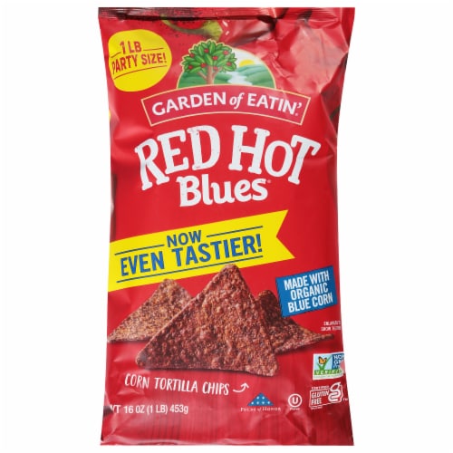 Garden of Eatin'® Red Hot Blues Corn Tortilla Chips Party Size Perspective: front