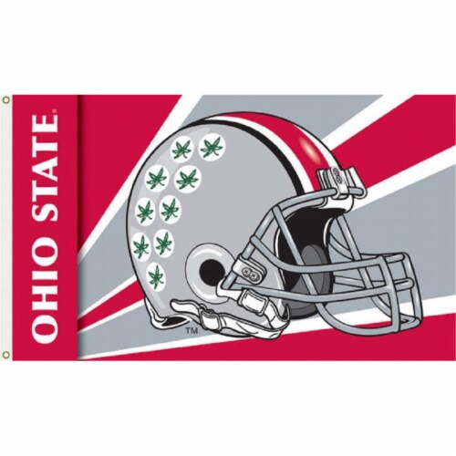 BSI Products Ohio State Buckeyes Helmet Flag Perspective: front