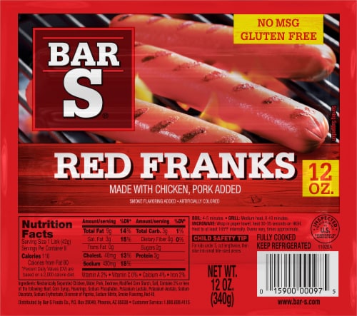 Bar S® Red Franks Perspective: front
