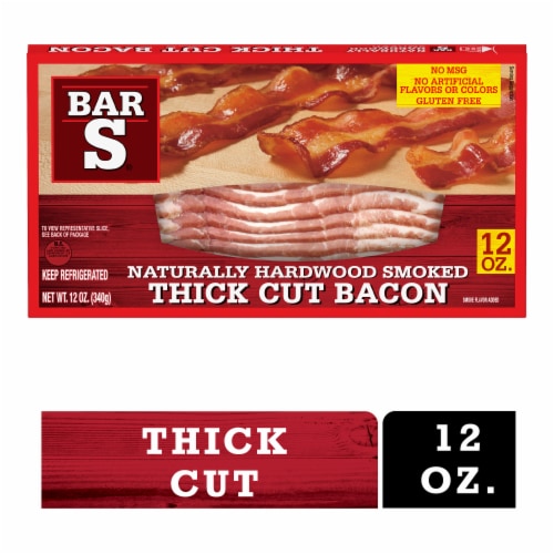 Naturally Hardwood Smoked Thick Cut Bacon Perspective: front