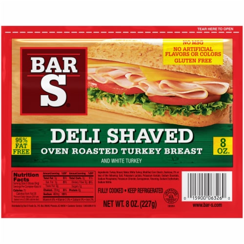 Deli Shaved Oven Roasted Turkey Breast Lunch Meat Perspective: front