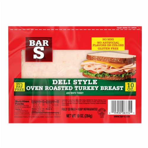 Deli Style Oven Roasted Turkey Breast Lunch Meat Perspective: front