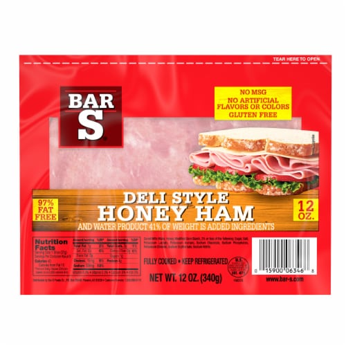 Deli Style Honey Ham Lunch Meat Perspective: front