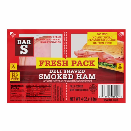 Fresh Pack Deli Shaved Smoked Ham Lunch Meat Perspective: front