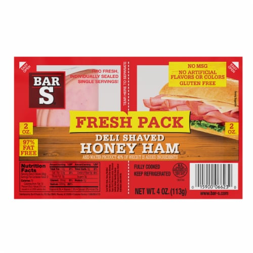 Fresh Pack Deli Shaved Honey Ham Lunch Meat Perspective: front