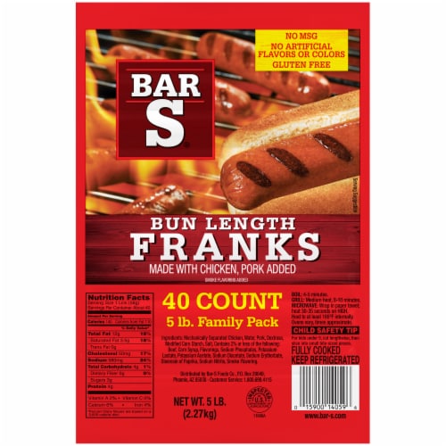 Bar-S® Bun Length Franks Perspective: front