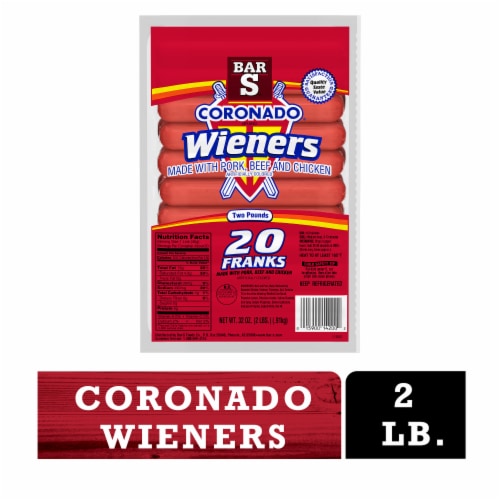 Wieners Hot Dogs 20 Franks Per Package Perspective: front