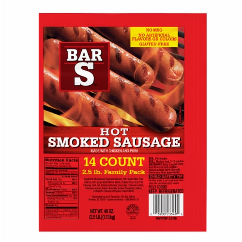 Hot High Protein Smoked Sausage Perspective: front