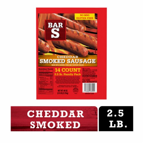 Cheddar High Protein Smoked Sausage Perspective: front