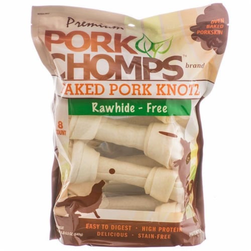 Scott Pet SCP97887 7 in. Chews Pork Chomps Premium Pork Knotz Baked 8 Count 1 Smith s Food and Drug