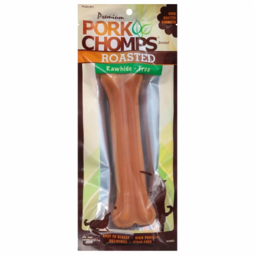 Pork Chomps Roasted Rawhide-Free Dog Bone Perspective: front